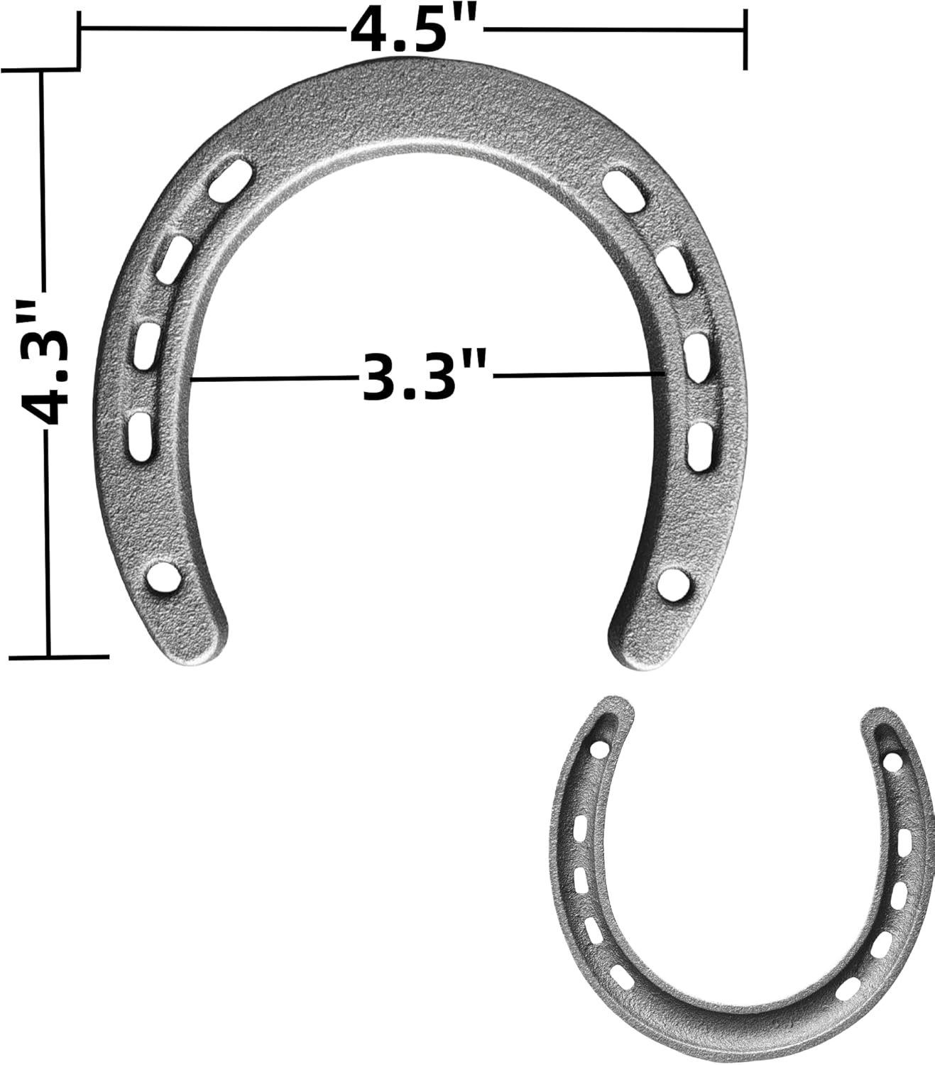 ZSHIGANMA Cast Iron Horse Shoes for Decorations, Durable Good Lucky Horseshoe for Wall Décor, Indoor, Outdoor, Cowboy, Western, Wedding, Birthday Party Favors Supplies (1)